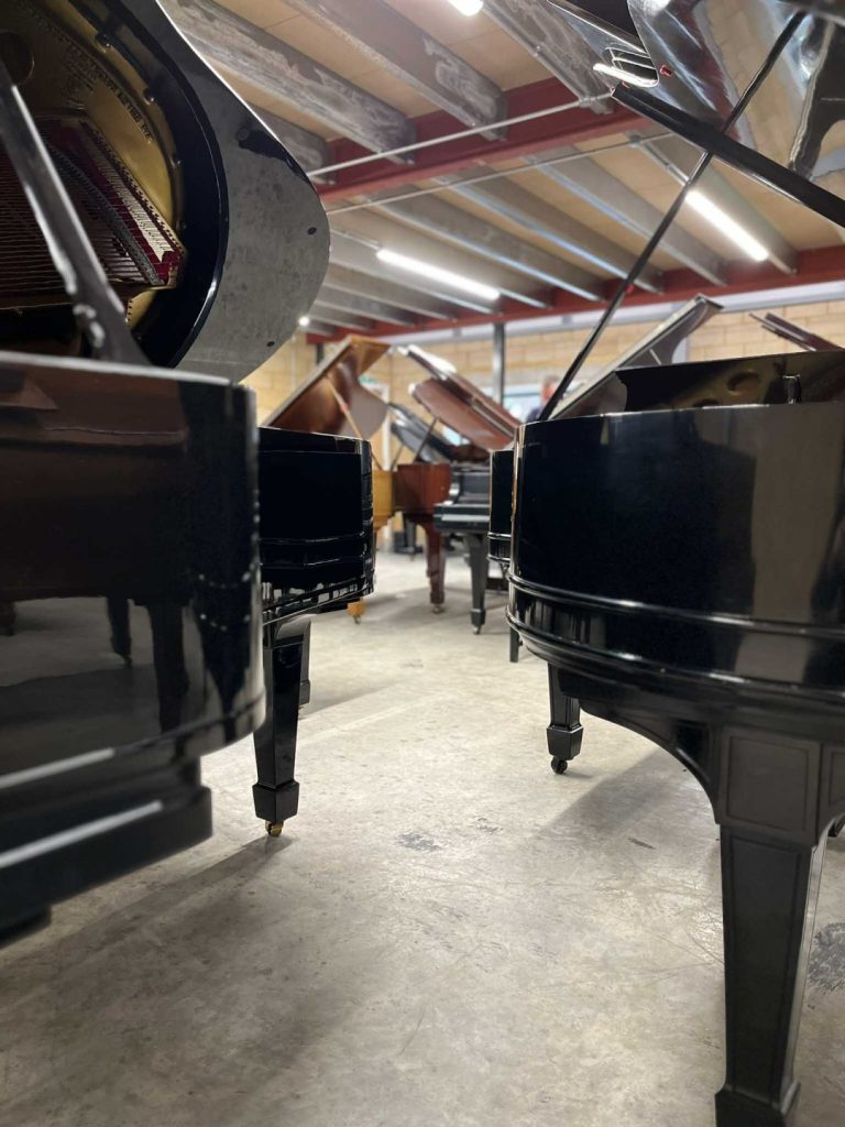 Upright and grand pianos available at piano auctions
