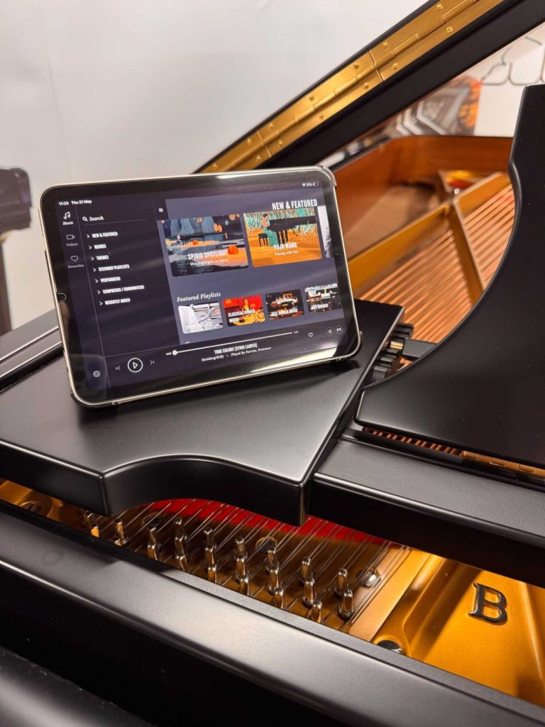 Steinway Model B grand piano Spirio system with Ipad.